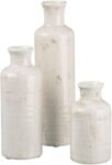 White Ceramic Vase Set, Farmhouse Decor, Home Decorative Vase, Vases For Your Kitchen, Bedroom, Office, Living Room, Bathroom, & Shelf Centerpiece Table Decorations