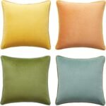 Double-Sided Velvet Decorative Throw Pillow Set (4-Piece)