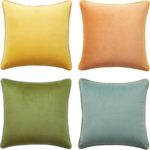 Double-Sided Velvet Decorative Throw Pillow Set (4-Piece)