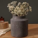 Farmhouse Vase for Home Decor, Terracotta Vase, Rustic Vase, and Vintage vase. Vintage Flower Vase Suitable for Home Decor, Living Room, Shelf Decor, Dining Table Decor, 6.1IN.