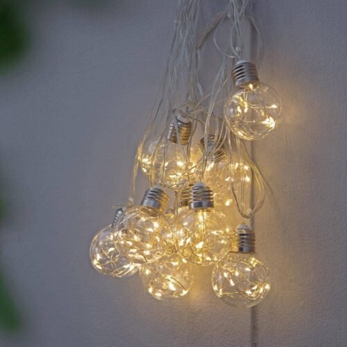 9x9x2.5" Led String Lights Withballs,Clear 24EA/CTN
