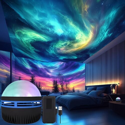 Aurora Borealis Led Projection Lamp – Usb & Remote